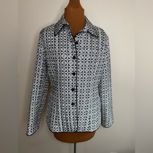 SilkLand Black and White Blazer